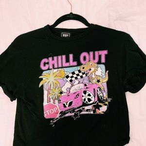 •black graphic tee